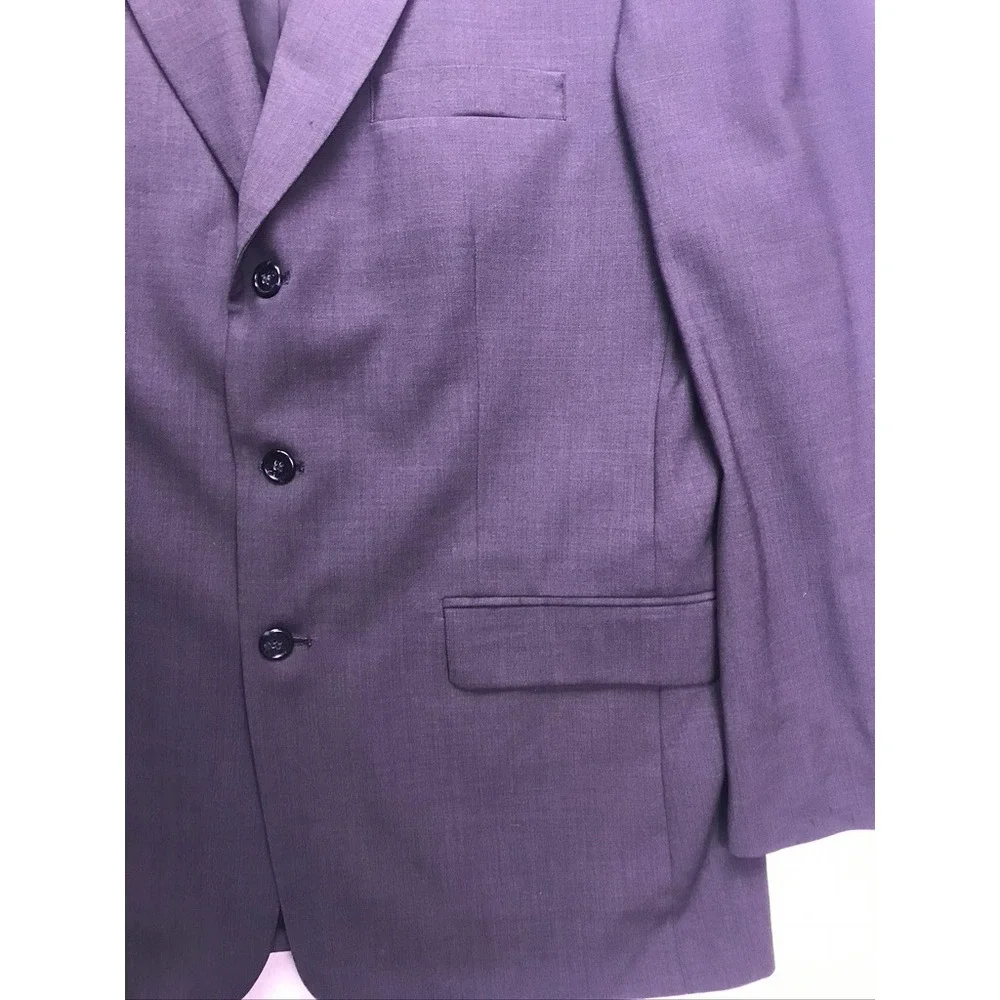 Haggar Blazer Mens 42R‎ Dark Gray Good Black Label 3-Button Suit Jacket Coat